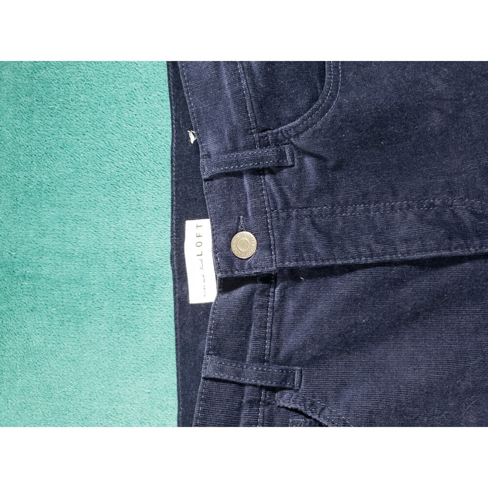 Loft Jeans Size 2 Petite Womens Blue Stretch Pant Corduroy Mid Rise Modern Ankle - Picture 7 of 13